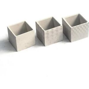 Vierkante cement bloempot silicone mold Nordic vereenvoudigd industriële wind geometrische patroon beton bloempot tray mould