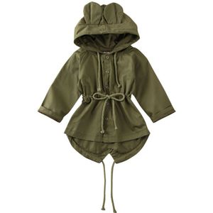 Lente Jassen Voor Meisjes Peuter Kids Baby Meisjes Kleding Kinderen 3D Ear Capuchon Coat Capuchon Uitloper Camping Trenchcoat