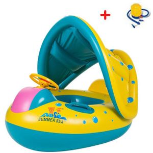 Opblaasbare Baby Zwemmen Peuter Ring Float Seat Zwembad Stoel Met Luifel 030201