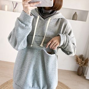 Winter Vrouwelijke Kleding Moederschap Warme Trui Comfortabele Thuis Borstvoeding Sweatshirts Zelf Zwangere Vrouwen Kleding 3979