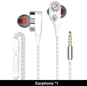 Ptm P22 Dubbele Unit Drive Oortelefoon Hoofdtelefoon Super Bass Subwoofer Sport Headset Voor Telefoon Samsung Iphone Xiaomi Auriculares MP3