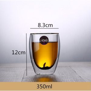 Hittebestendige Double Wall Mok Bier Espresso Cup Set, handgemaakte Bier Mok Thee Glas Whisky Glas Tuimelaars Whisky Glas