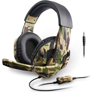 Camouflage Gaming Headset PC Computer Xbox Een Gamer Headset Game Hoofdtelefoon Met Microfoon Voor Computer Moblie Telefoon laptop