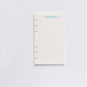 40 Vellen Eenvoudige Notebook Vullingen Kawaii Briefpapier 6 Gaten A5 Bijvullen Binnenpagina 'S Losse Blad Notitieblokken Leren Levert