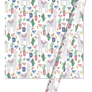 Prachtige Cadeaupapier Cadeau Verpakking Papier Huwelijkscadeau Decoratie Papier Alpaca Eenhoorn Cactus Doos 50*70Cm