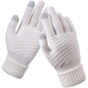 Vrouwen Handschoenen Gehaakte Gebreide Herfst Winter Warme Handschoenen Volledige Finger Touch Screen Vrouwelijke Paar Handschoenen