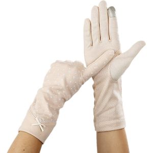 Katoenen Handschoenen Antislip Ademend Dames Handschoenen Spot Zomer Dunne Uv Bescherming Zon Menhandschoenen