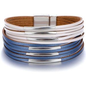 Ifmia Mode Wrap Koppels Armband Voor Vrouwen Mannen Meerdere Lagen Lederen Armbanden Met Glijbaan Eenvoudige Verklaring Sieraden