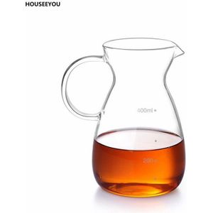 Transparant 400ML Multi Functie Thee Pot Glas Sap Melk Koffie Waterkoker Maatbeker Mok Rode Wijn Karaf Likeurdispenser