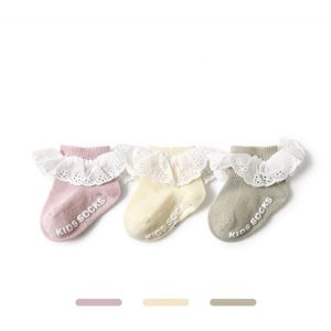 3 Paren/partij Baby Sokken Zoete Bloem Kant Baby Kids Ankle Sokken Anti-Slip Vloer Sokken Voor Jongen En meisjes Neonato Socken