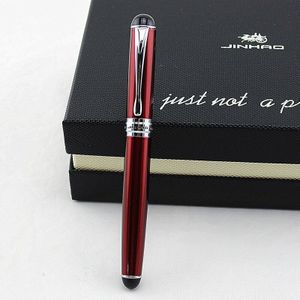 Luxe metalen inkt pen Jinhao X750 Rvs Medium 18KGP Nib Vulpen (rood)