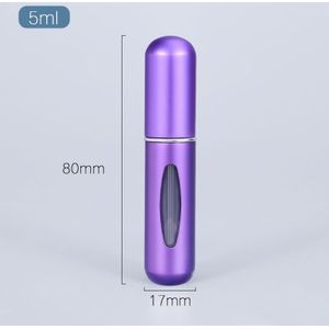 Umetass 5Ml Parfum Fles Spuit Draagbare Mini Geur Doseren Fles Geanodiseerd Aluminium Case Cosmetische Container 1 Stuk