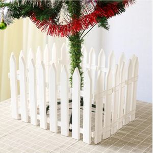 20 pcs, 30*11.5 cm, Kerst Levert Kerstboom Decoratie Witte Plastic Hek Tuin, binnenplaats tuin hek