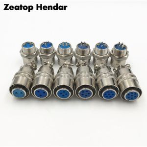 2Sets XS12 Luchtvaart Plug 12mm 2 3 4 5 6 7 Pin Push-pull Ronde Snelkoppeling air Plug Vierkante Ronde Socket 3A 400v Connector