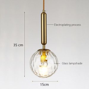 Nordic Moderne Led Kroonluchter Verlichting Schorsing Hedendaagse Goud Zwart Gekleurde Glazen Bal Kroonluchter Lamp Voor Slaapkamer Keuken