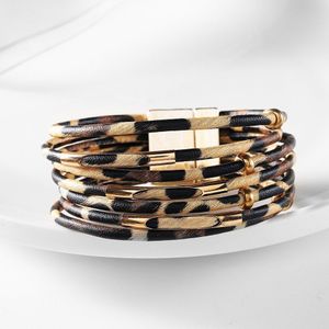 Wybu Lederen Wrap Armband Voor Vrouwen Charme Parel Magneet Gesp Armband Leven Van Boom Bohemian Armband Voor Vrouwen Manchette
