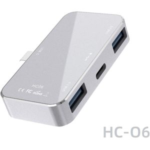 6in1 3in1 Usb Type C Hub Adapter Voor Macbook Pro Air Allloptop 4K USB-C Naar Hdmi, usb 3.0 Poorten, Tf Sd Kaartlezer, Pd Snel Opladen