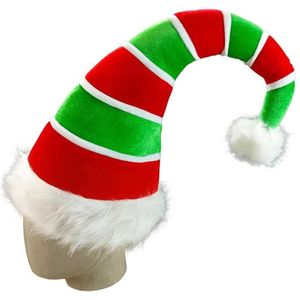 Kerst Clown Hoed Voor Thuis Bar Xmas Thema Doek Cap Lange Warme Fluwelen Party Gestreepte Elf Dicer Kerst Comfortabl o4L3