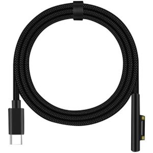 Type C Voeding Lader Adapter 15V 3A Pd Snel Opladen Kabel Voor Micro-Soft Surface Pro 3 4 5 6 Go 0.5/1/1.5/2 M