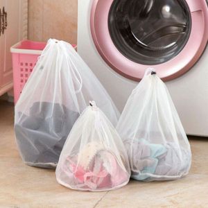 Trekkoord Mesh Waszak Nylon Wassen Netto Zak Voor Ondergoed Sok Wasmachines Pouch Kleding Beha Zakken Organisatie