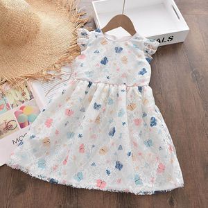 Bear Leader Meisjes Prinses Jurken 2022 Zomer Kinderkleding Leuke Vlinder Kant Boog Meisjes Jurk Baby Party Kostuum