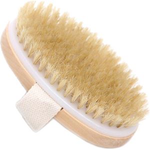 Baden Borstel Droge Huid Lichaam Zachte Natuurlijke Haren Spa Borstel Zonder Handvat Houten Bad Douche Brush Spa Exfoliërende Body Borstel