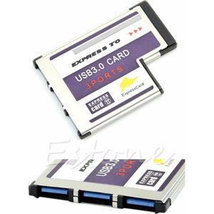 1 Set 54 Mm Express Card 3 Port Usb 3.0 Adapter Expresscard Voor Laptop FL1100 Chip