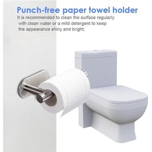 Toiletrolhouder zonder Boren 304 Rvs Tissue Roll Rek Muurbevestiging Papier Plank Badkamer Accessoires