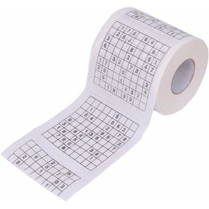 Duurzaam Sudoku Su Gedrukt Tissuepapier Wc Roll Papier Goede Puzzel Game Gezondheid Sanitair Papier Toiletpapier