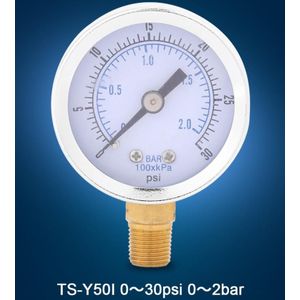 Mini Dial Water Olie Compressor Meter Tyre Pressure Meter Metalen Manometer 0-30psi 0-2bar Spruitstuk Digitale