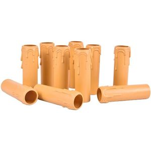 10 Pcs Kaars Lamphouder Buis, Kaars Lamp Base Mouw Kaars Lamp Base Cover