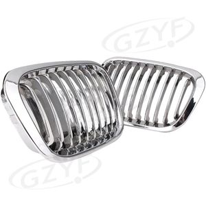 2 Stuks Auto Front Nieren Voor Bmw E46 4 Deur Sedan 1998 1999 2000 2001 320i 323i 325i 328i 330i Chrome
