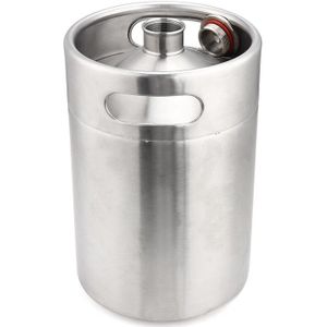 Rvs 5L Mini Vaatje Bier Growler Bier Brouwen Draagbare Mini Fles Homebrew Growler Bier Maken Bar Tool Voor Picknick