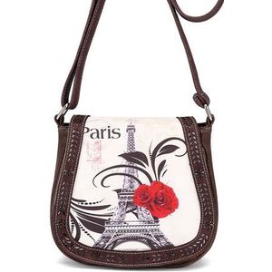 Eiffeltoren Stijlen Vrouw Lederen Messenger Bags Vintage Schoudertassen Luxe Handtassen Vrouwen Shell Tas Bolsa Feminina WW178Z
