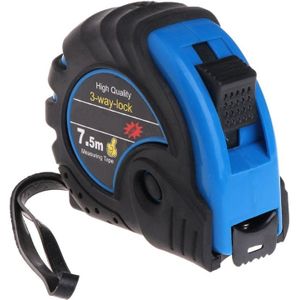 3M 5M 7.5M -Proof Leather Case Staal Telescopische Meetlint 3-Way Locking Metric rubber Tape Regel Regel 63HF