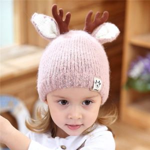 Peuter Baby Winter Muts, Zachte Warme Beanie Cap Met Leuke Antlers Oren Voor Jongens Meisjes