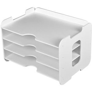 Office Desktop Accessoires Organizer Bureau Bestand Organizer Met 3 Papier Trays Voor Desktop Bestand Plank Opslag