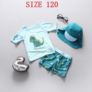 Kinderen Zwemmen Pak Hagedis Print Badpak Jongen 3 Stuks Baby Bad Kleding UPF50 + Anti-Uv Sunblock Strand Kids Badmode Voor jongens