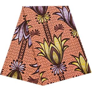 100% Katoen Arrivals Afrikaanse Mode Bloemen Print Stof Veritable Ankara Garantie Real Wax Java