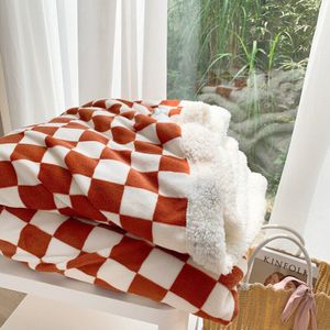 Nordic Gebreide Chunky Fleece Plaid Deken Decor Winter Sofa Pluizige Bed Deken Ins Woonkamer Comfy Deken Sprei