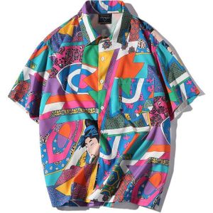 Aelfric Eden Korte Mouw Mannen Hip Hop Japanse Streetwear Zijde Uki Casual Shirt Man Zomer Mode Hawaiian Shirts HE01