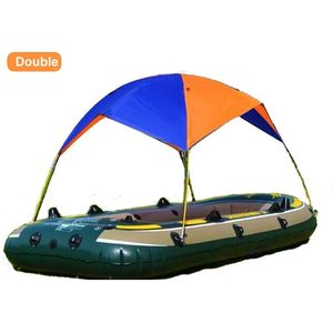 Opblaasbare Boot Tent Duurzaam Oranje Blauw Nylon Beddengoed Wandelen Camping Reizen Schaduwdoek Opvouwbare Luifel Kajak Ferry Opknoping Bed