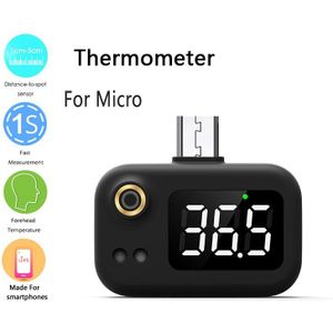 Mobiele Telefoon Usb Smart Thermometer Non-contact Infrarood Thermometer Elektronische Thermometer Lcd Display Voor Iphone/Android