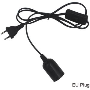1.8m Netsnoer Kabel E27 Lampvoeten EU plug met schakelaar draad voor Hanger LED Lamp e27 Hanglamp Schorsing socket Houder