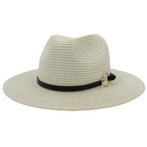 Vrouwen Hoeden Zomer Lente Stro Brede Rand Riem Band Zon Hoeden Outdoor Strand Reizen Casual Zon Beschermende Wit Zwart Zon hoeden