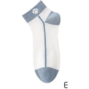 Koreaanse Mode Student Sport Deodorant Zweetabsorberende Boot Sokken Gestreept Blauw Wit Losse Lente Herfst Sokken