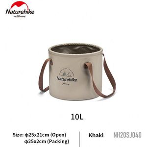 Naturehike 10L/20L Outdoor Vouwen Ronde Emmer Pvc Mesh Doek Camping Vissen Reizen Draagbare Water Wastafel Voedsel Opslag Vat