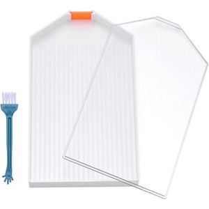 Grote Capaciteit Diamant Schilderen Tray Met Deksel Borstel Boor Plaat Kruissteek Accessorie Nail Art Kralen Platen Opslag