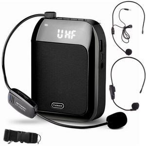 Gosear Voice Versterker 15W Multifunctionele Draagbare Bluetooth-Compatibel Stem Luidspreker Met Draadloze Microfoon Voor Leraren