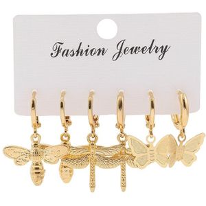 Mode Lock Key Dangle Oorbellen Set Voor Vrouwen Trendy Moon Star Gold Coin Verklaring Oorbellen Vrouwelijke Sieraden